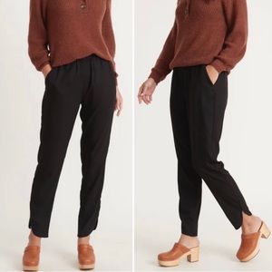 Marine Layer Re Spun Allison Black Elastic Waist Pants Size Petite Medium